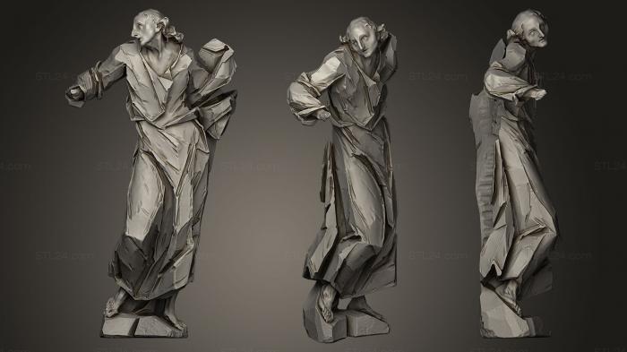 Статуэтки и статуи разные (Фигура Святого Францишека Оледзки, STKR_0171) 3D модель для ЧПУ станка