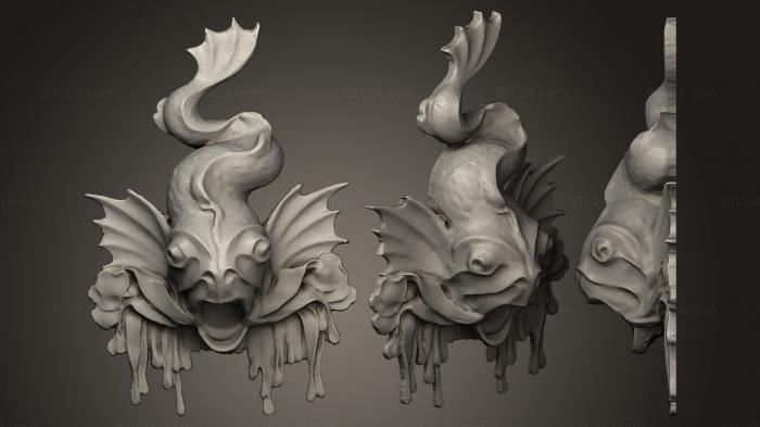 Miscellaneous figurines and statues (Fish fountain sprinkler, STKR_0175) 3D models for cnc