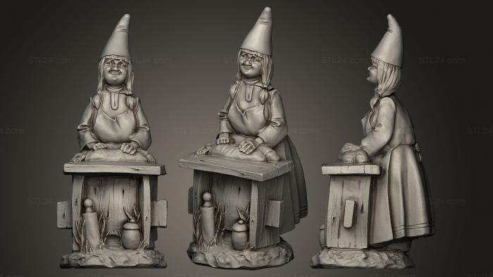 Miscellaneous figurines and statues (Garden Dwarf 02 RAW, STKR_0189) 3D models for cnc