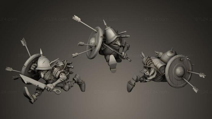Miscellaneous figurines and statues (Goblin Runner with packed lunch, STKR_0198) 3D models for cnc