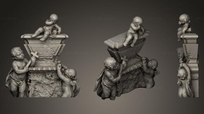 Miscellaneous figurines and statues (Grab mit 3 Knaben Detail, STKR_0203) 3D models for cnc