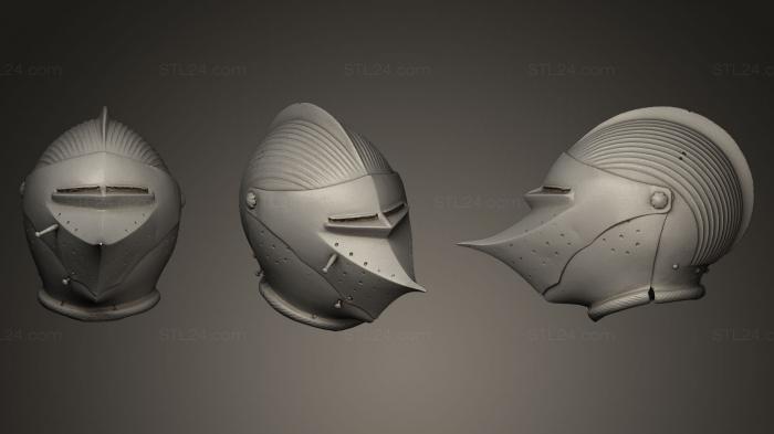 Miscellaneous figurines and statues (Helmet with Beaked Visor, STKR_0212) 3D models for cnc