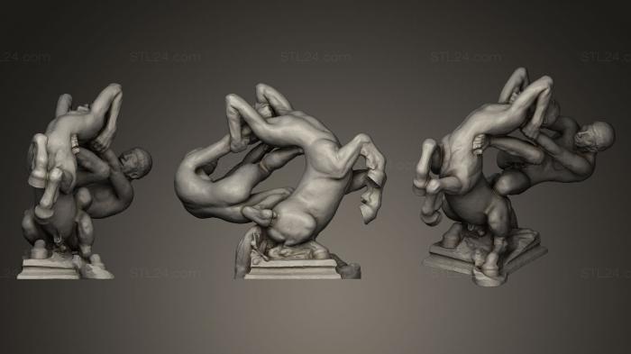 Статуэтки и статуи разные (Эркюль и Столетний Несс, STKR_0213) 3D модель для ЧПУ станка