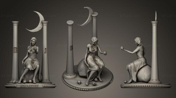 Статуэтки и статуи разные (Верховная жрица, STKR_0214) 3D модель для ЧПУ станка