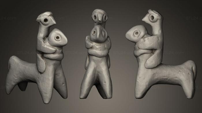 Статуэтки и статуи разные (Хеттский Конь И Всадник, STKR_0215) 3D модель для ЧПУ станка