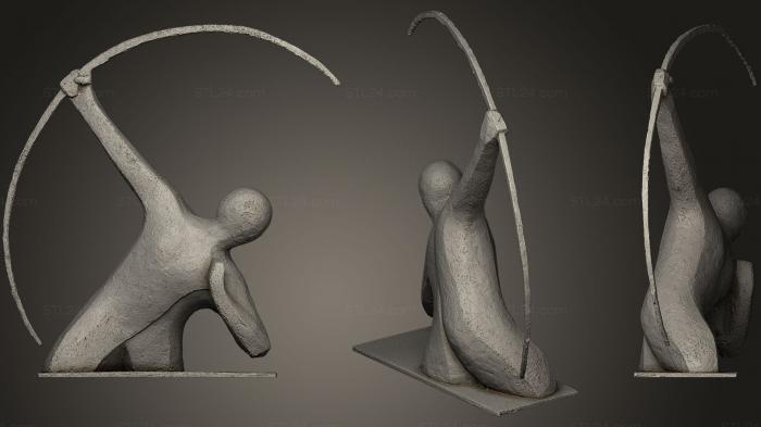 Статуэтки и статуи разные (Храклы на озере Стимфале, STKR_0220) 3D модель для ЧПУ станка