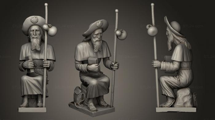 Статуэтки и статуи разные (Ле Плерин де Компостель, STKR_0259) 3D модель для ЧПУ станка