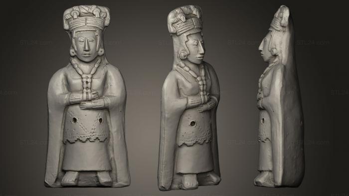 Miscellaneous figurines and statues (Maya figure Yucatan, STKR_0295) 3D models for cnc