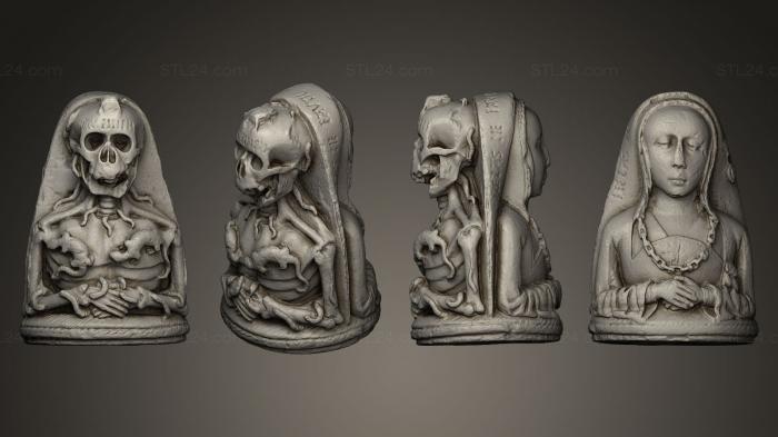 Miscellaneous figurines and statues (Memento Mori Pendant, STKR_0300) 3D models for cnc