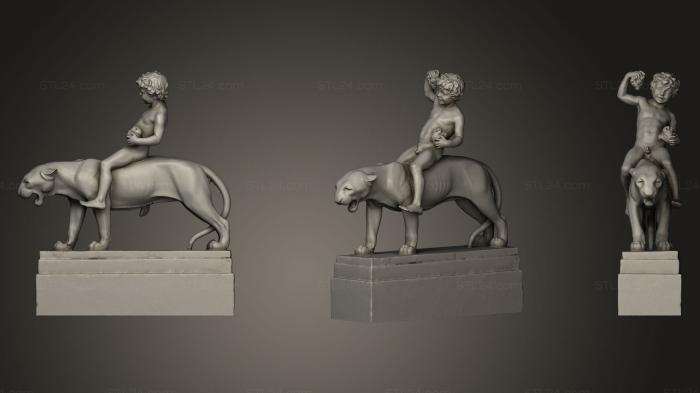 Miscellaneous figurines and statues (Panther with young Dionysius, STKR_0346) 3D models for cnc