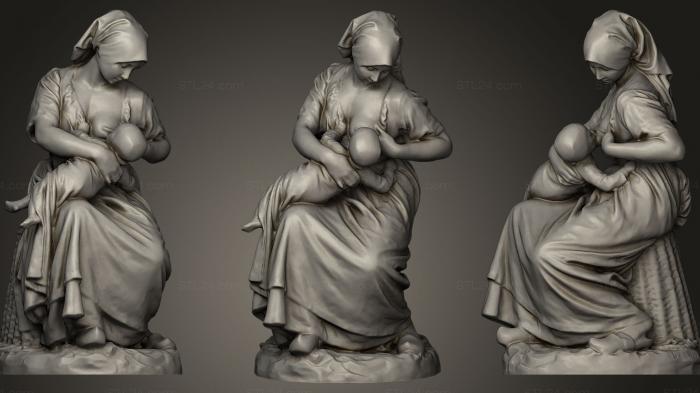 Статуэтки и статуи разные (Пейсанн франез материнство, STKR_0347) 3D модель для ЧПУ станка