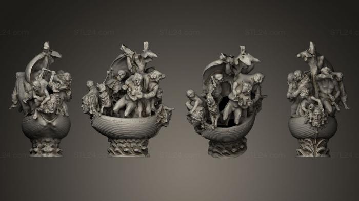 Miscellaneous figurines and statues (Ship of Fools Das Narrenschiff, STKR_0397) 3D models for cnc