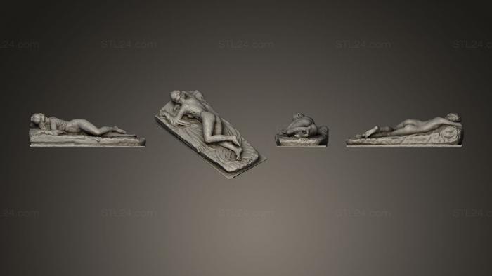 Статуэтки и статуи разные (Спящий Гермафродит, STKR_0400) 3D модель для ЧПУ станка