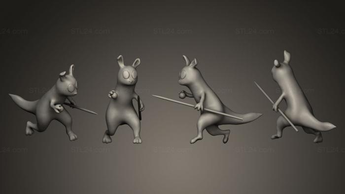 Статуэтки и статуи разные (Дождевой мир Слизняковой Кошки, STKR_0402) 3D модель для ЧПУ станка