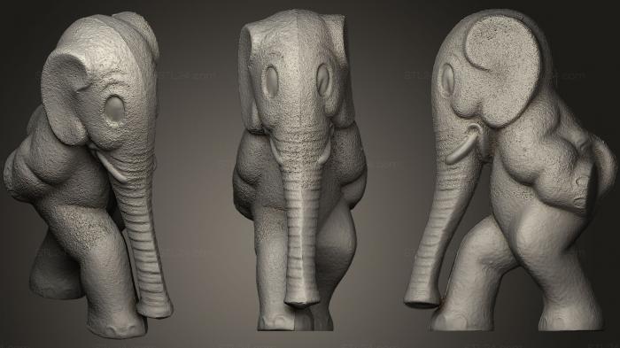 Miscellaneous figurines and statues (Small Elephant Blow Mold 3D, STKR_0404) 3D models for cnc