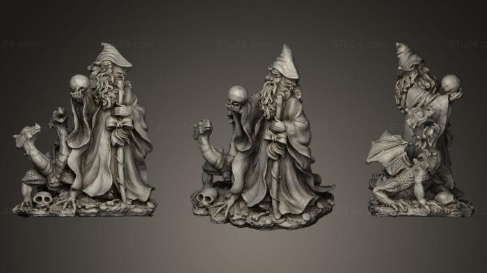Miscellaneous figurines and statues (Tall Metal Wizard 3D, STKR_0425) 3D models for cnc