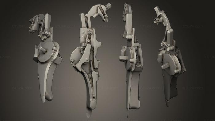 Статуэтки и статуи разные (Механизм блокировки колеса, STKR_0456) 3D модель для ЧПУ станка