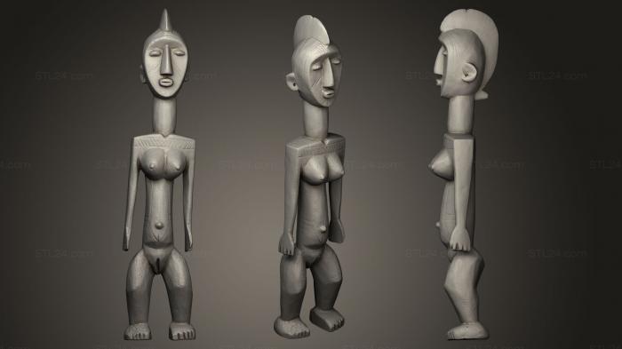 Статуэтки и статуи разные (Деревянная Женская Фигура, STKR_0468) 3D модель для ЧПУ станка