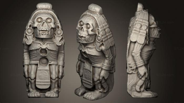 Статуэтки и статуи разные (Ацтекский бог Кецалькоатль или Ксолотль, STKR_0483) 3D модель для ЧПУ станка