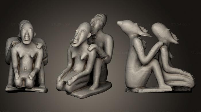 Статуэтки и статуи разные (Дженне терракотовая фигурка Мали 2, STKR_0534) 3D модель для ЧПУ станка