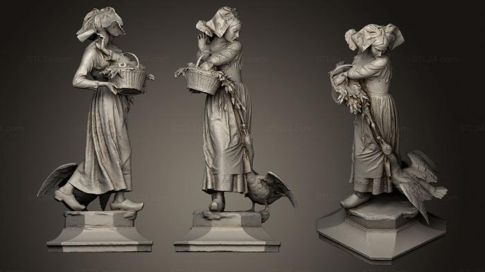 Miscellaneous figurines and statues (Gnseliesel of Strasbourg, STKR_0575) 3D models for cnc
