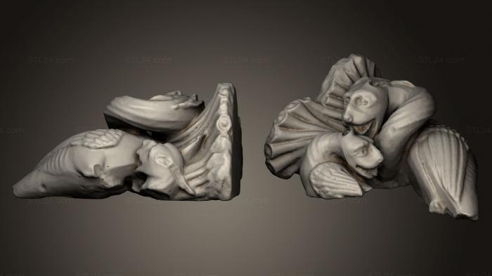 Статуэтки и статуи разные (Переплетенные звери 13 век, STKR_0598) 3D модель для ЧПУ станка
