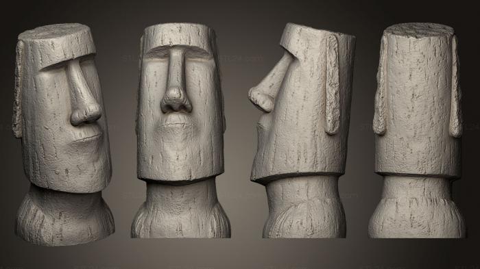 Miscellaneous figurines and statues (Rapa Nui statue scan, STKR_0662) 3D models for cnc