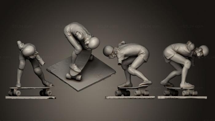 Miscellaneous figurines and statues (Skateboarder Jaroslav Hladk Prague, STKR_0675) 3D models for cnc