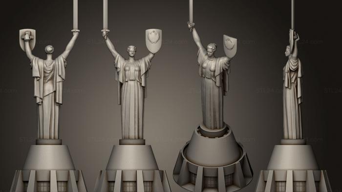 Статуэтки и статуи разные (Памятник Родине-Матери, STKR_0703) 3D модель для ЧПУ станка