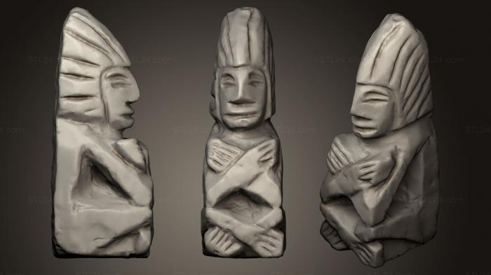 Miscellaneous figurines and statues (Two stone figurines, STKR_0719) 3D models for cnc