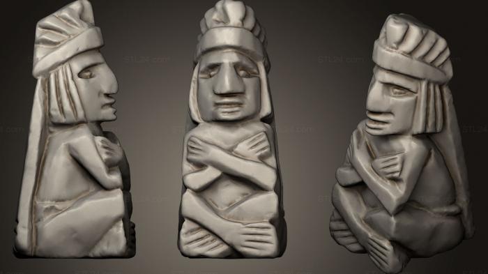 Miscellaneous figurines and statues (Two stone figurines 1, STKR_0720) 3D models for cnc