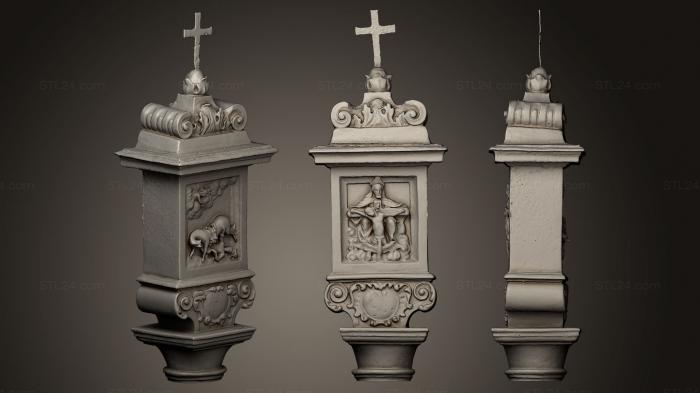 Статуэтки и статуи разные (Обетная колонна в Венском Мейдлинге, STKR_0731) 3D модель для ЧПУ станка