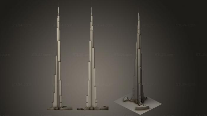 Miscellaneous figurines and statues (Burj Khalifa Dubai Tower, STKR_0759) 3D models for cnc