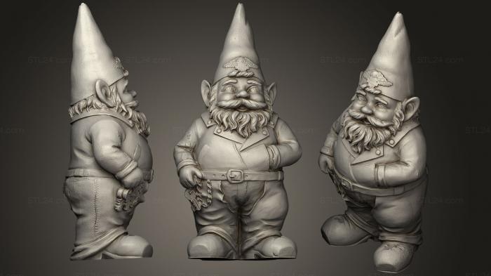 Miscellaneous figurines and statues (Harley Davidson Motorcycle Biker Yard Gnome!, STKR_0831) 3D models for cnc