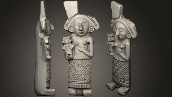 Статуэтки и статуи разные (Терракотовая Статуэтка, изготовленная по формам майя, STKR_0870) 3D модель для ЧПУ станка