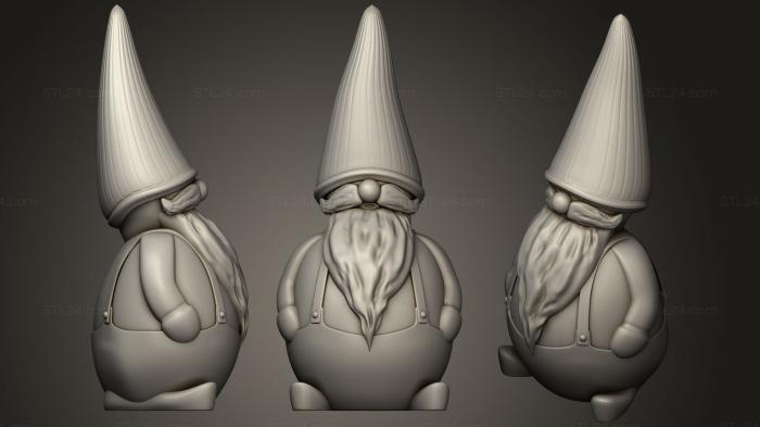 Miscellaneous figurines and statues (Nano Natalizio  Christmas Dwarf, STKR_0886) 3D models for cnc