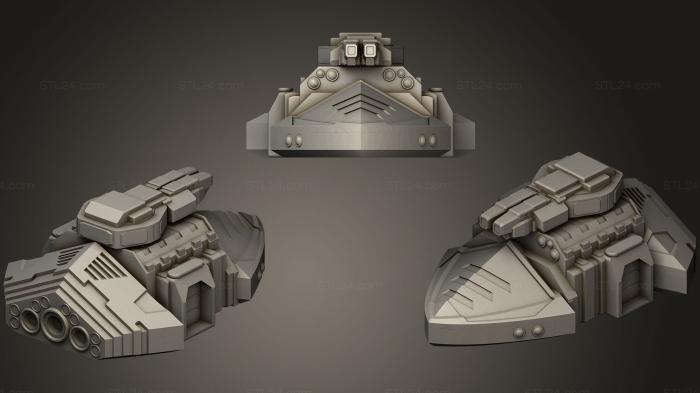 Статуэтки и статуи разные (Новый тяжелый Гравитационный танк Dominion Justifier, STKR_0889) 3D модель для ЧПУ станка