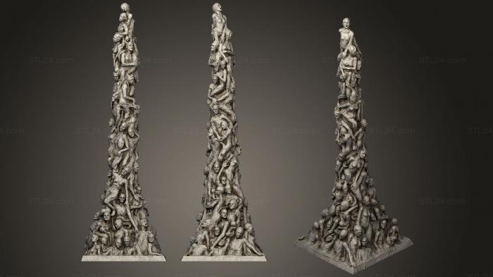 Miscellaneous figurines and statues (Pillar Of Shame (Separated For Printing), STKR_0902) 3D models for cnc