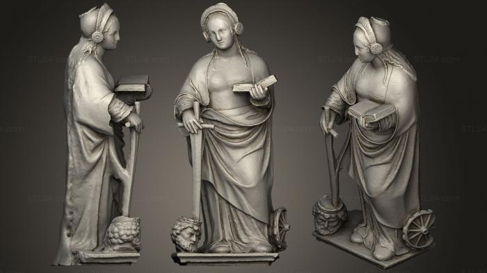 Статуэтки и статуи разные (Святая Екатерина Александрийская, STKR_0919) 3D модель для ЧПУ станка