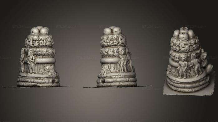Статуэтки и статуи разные (Фонтан Самудрамантана 2, STKR_0920) 3D модель для ЧПУ станка