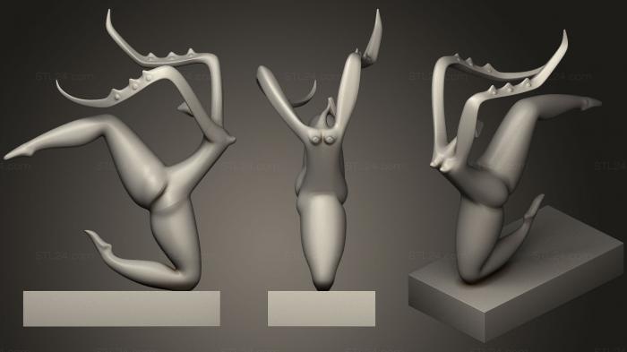 Miscellaneous figurines and statues (Sculpture Dance Mantis, STKR_0937) 3D models for cnc
