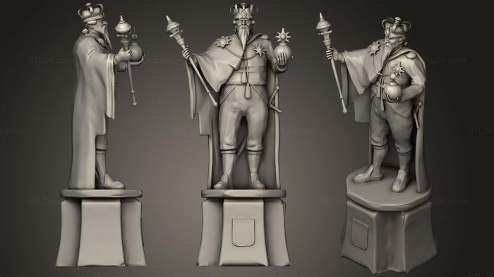 Статуэтки и статуи разные (Статуи Короля и королевы, STKR_0983) 3D модель для ЧПУ станка