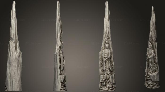 Статуя Гуаньинь, вырезанная из камня