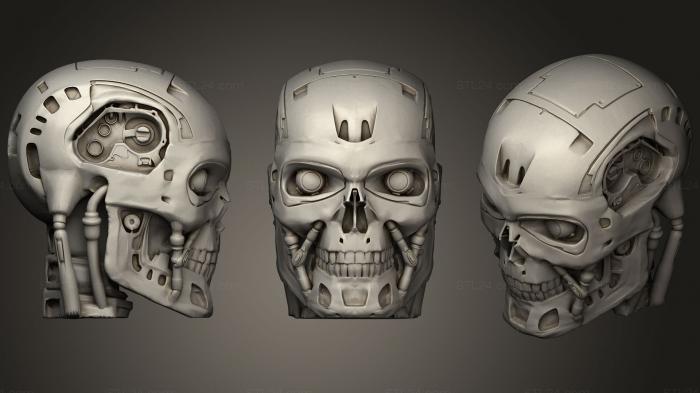 Miscellaneous figurines and statues (T800 Terminator Endoskull, STKR_0992) 3D models for cnc