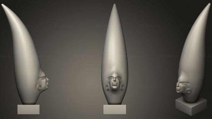 Статуэтки и статуи разные (Африканская скульптура, STKR_0994) 3D модель для ЧПУ станка