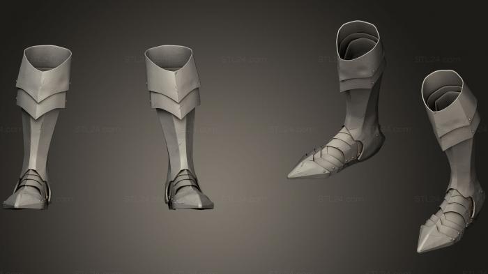 Miscellaneous figurines and statues (Zbrush Armored Footwear 01, STKR_1015) 3D models for cnc