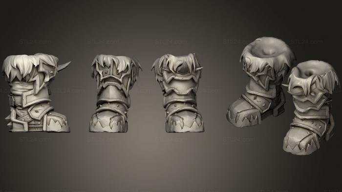Miscellaneous figurines and statues (Zbrush Armored Footwear 09, STKR_1020) 3D models for cnc