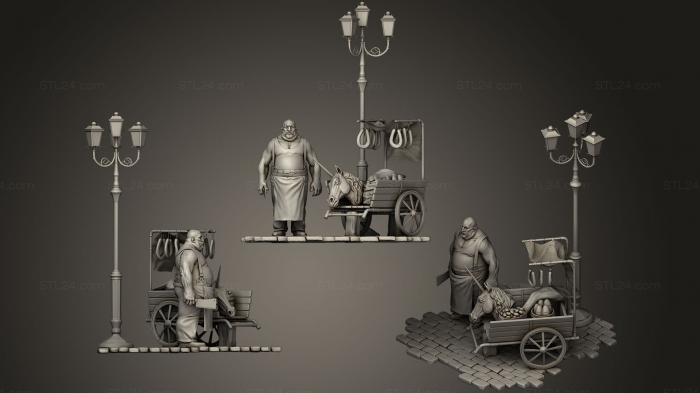 Miscellaneous figurines and statues (Bai Stamat The Butcher, STKR_1029) 3D models for cnc