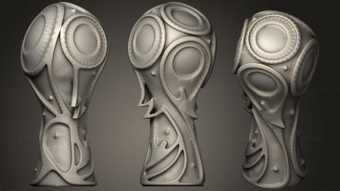 Статуэтки и статуи разные (Логотип Чемпионата мира по футболу Fifa 2018 PBR, STKR_1045) 3D модель для ЧПУ станка