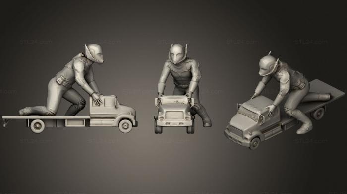 Miscellaneous figurines and statues (Ant Man on Truck L P version, STKR_1096) 3D models for cnc